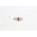 Sterling Silver 925 Ring Natural Ruby Gem Stone Diamonds Womens Handmade A452